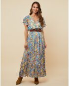 Robe Jessica bleu/orange