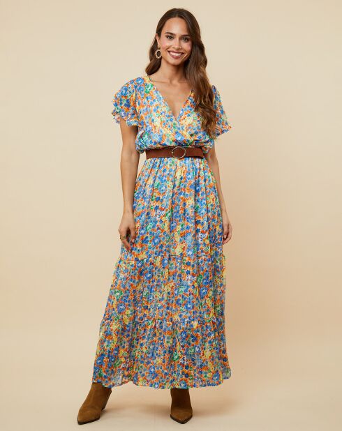 Robe Jessica bleu/orange