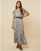 Robe Jessica bleu/orange