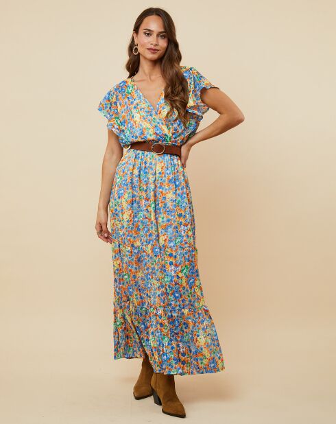 Robe Jessica bleu/orange