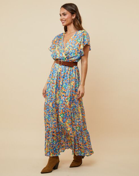 Robe Jessica bleu/orange