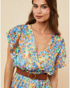Robe Jessica bleu/orange