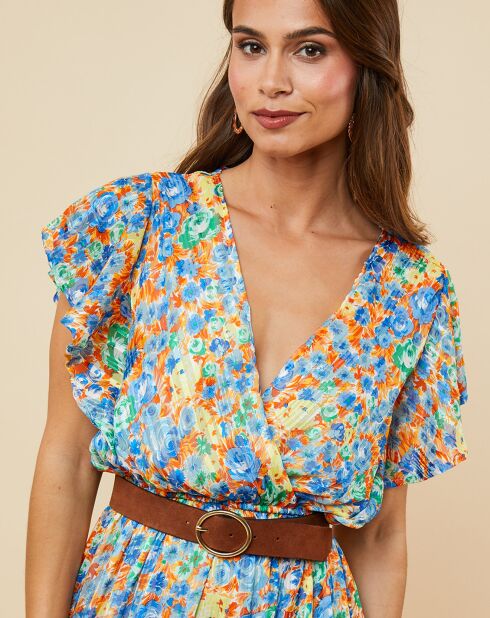 Robe Jessica bleu/orange