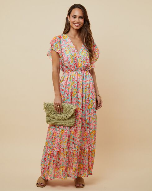 Robe Jessica fuchsia/orange