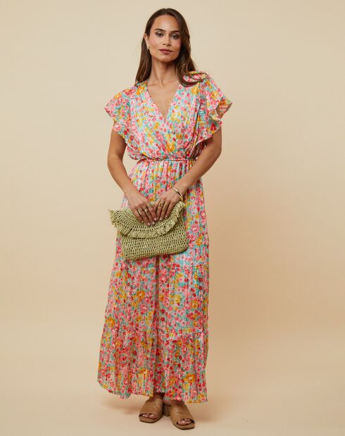 Robe Jessica fuchsia/orange