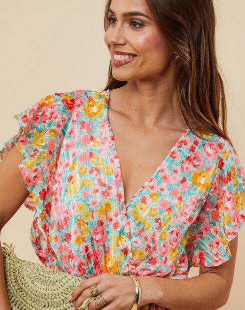 Robe Jessica fuchsia/orange