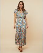 Robe Jessica orange/lilas