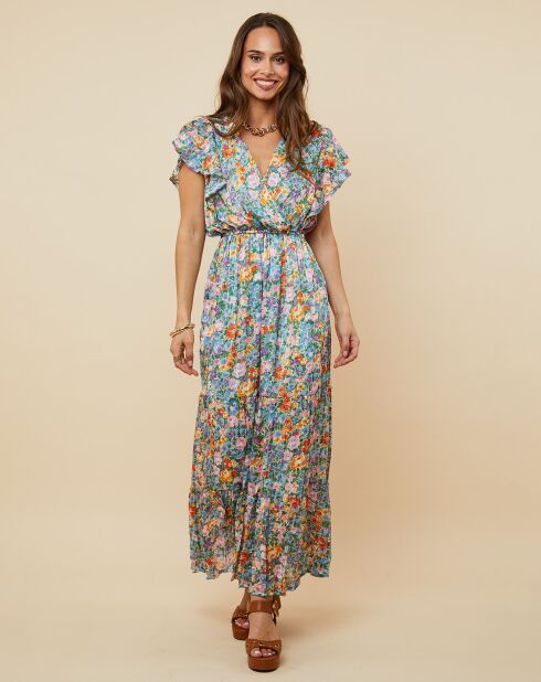 Robe Jessica orange/lilas