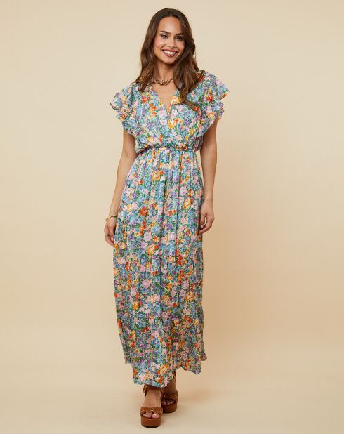 Robe Jessica orange/lilas