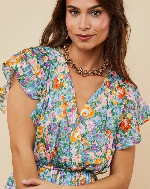 Robe Jessica orange/lilas