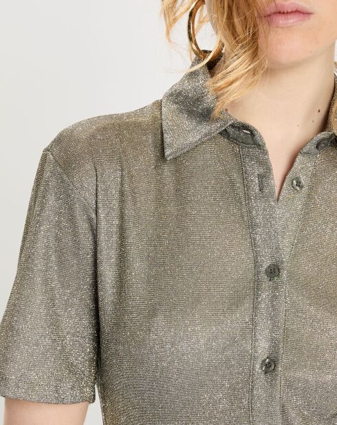 Combinaison lurex Eliza argentée