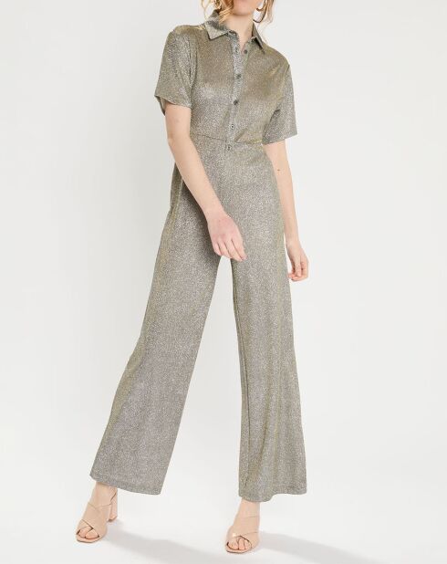 Combinaison lurex Eliza argentée