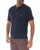 T-shirt col Tun-Bermud Hydas orange/bleu