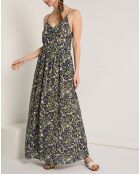 Robe Alma vert/bleu