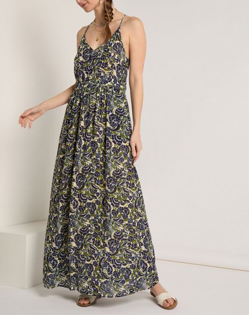 Robe Alma vert/bleu