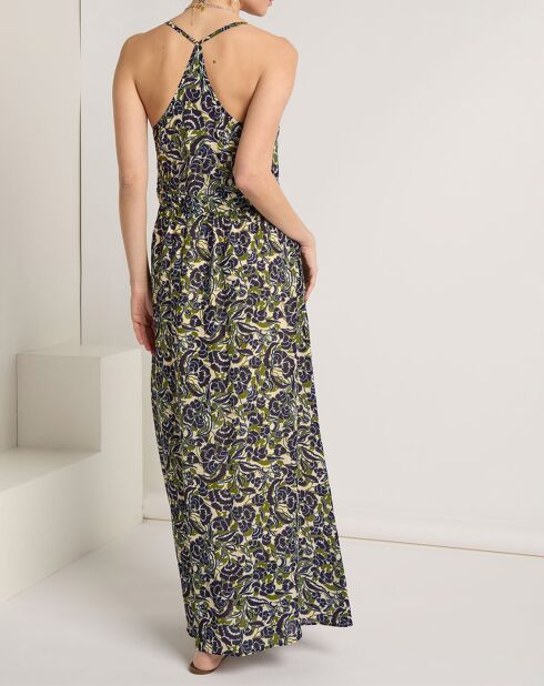 Robe Alma vert/bleu