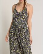 Robe Alma vert/bleu