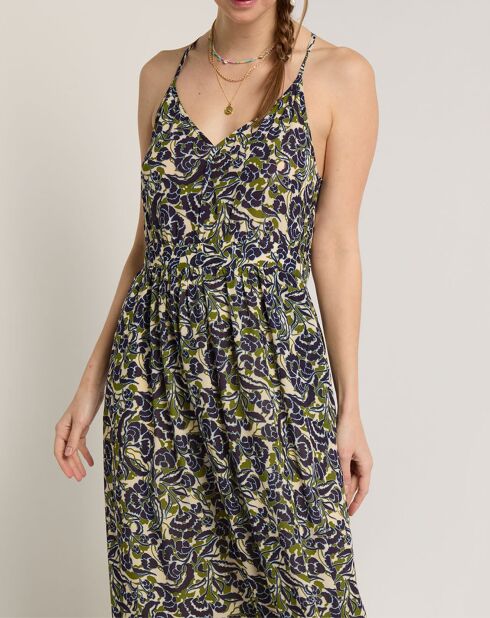 Robe Alma vert/bleu