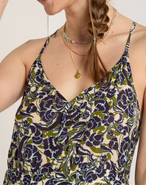 Robe Alma vert/bleu