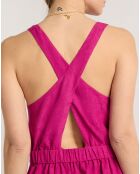 Robe en Lin mélangé Agathe fushcia