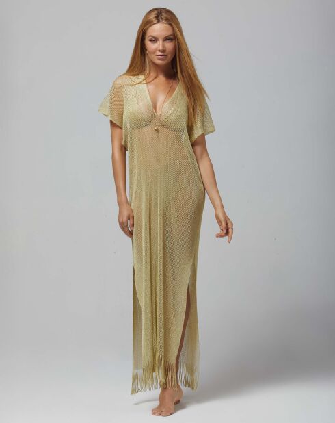 Lange groene poncho Lx