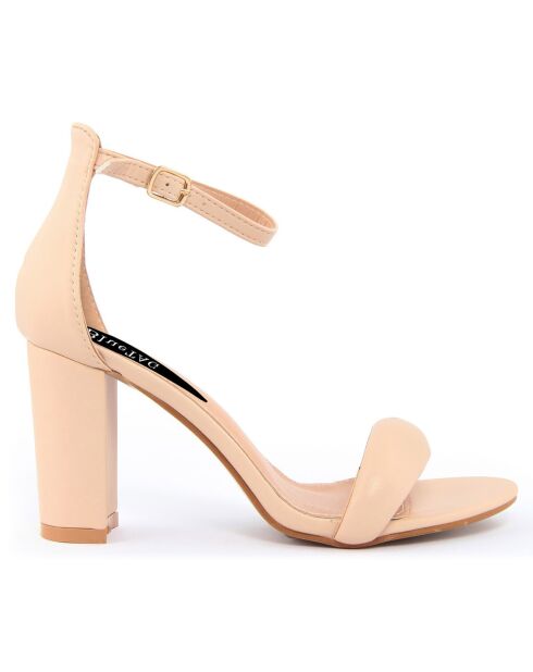 Sandales Camila beiges - Talon 8.5 cm