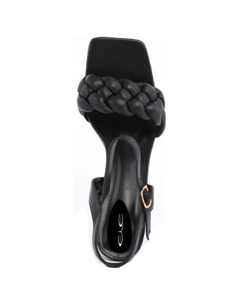 Sandales Marta noires - Talon 7 cm