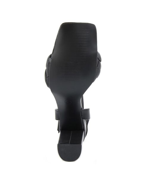 Sandales Marta noires - Talon 7 cm
