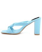 Mules Luisa bleues - Talon 7 cm