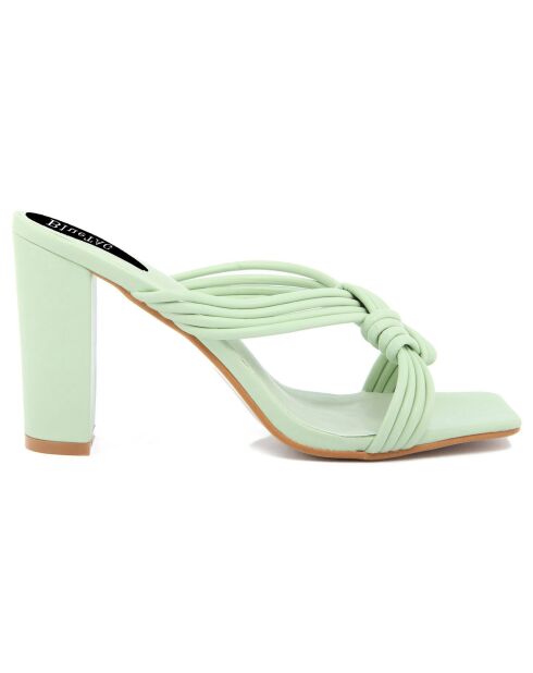 Mules Luisa vertes - Talon 7 cm