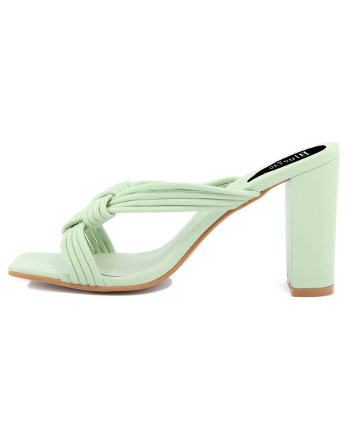 Mules Luisa vertes - Talon 7 cm