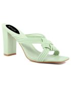 Mules Luisa vertes - Talon 7 cm