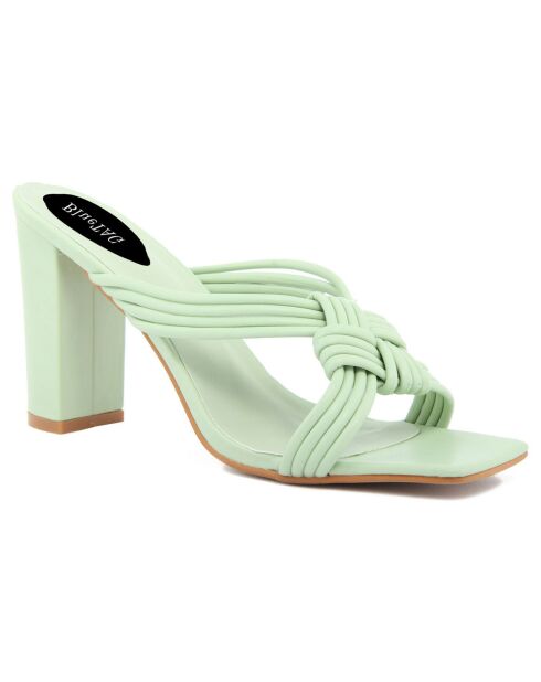Mules Luisa vertes - Talon 7 cm