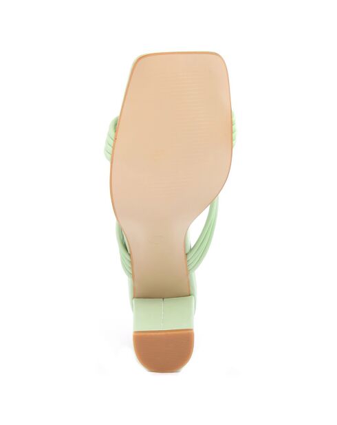 Mules Luisa vertes - Talon 7 cm