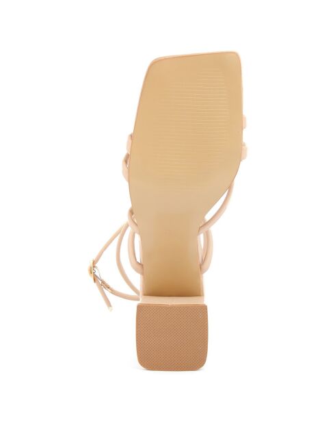 Sandales Maria beiges - Talon 7 cm