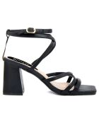 Sandales Maria noires - Talon 7 cm