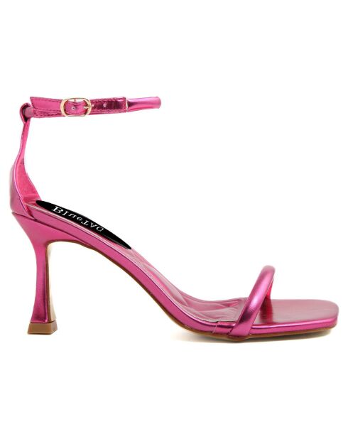 Sandales Serena fuchsia - Talon 8 cm