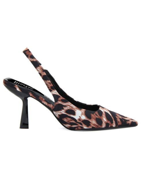 Slingbacks Laura léopard - Talon 9 cm