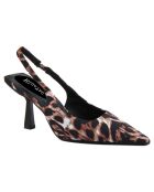 Slingbacks Laura léopard - Talon 9 cm