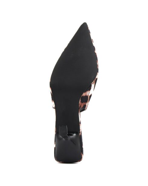 Slingbacks Laura léopard - Talon 9 cm