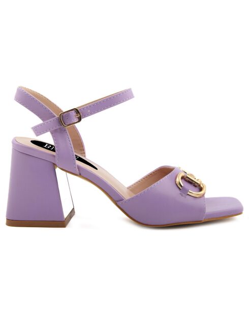 Sandales Yasmina violettes - Talon 8 cm