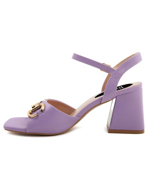 Sandales Yasmina violettes - Talon 8 cm