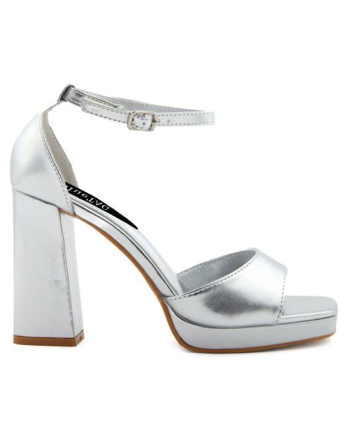 Sandales Pamela argentées - Talon 10 cm