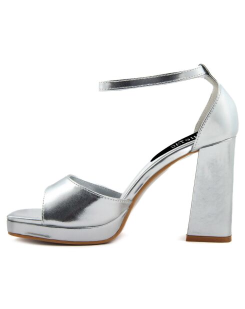 Sandales Pamela argentées - Talon 10 cm
