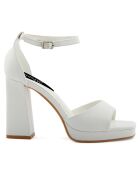 Sandales Pamela blanches - Talon 10 cm
