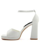 Sandales Pamela blanches - Talon 10 cm