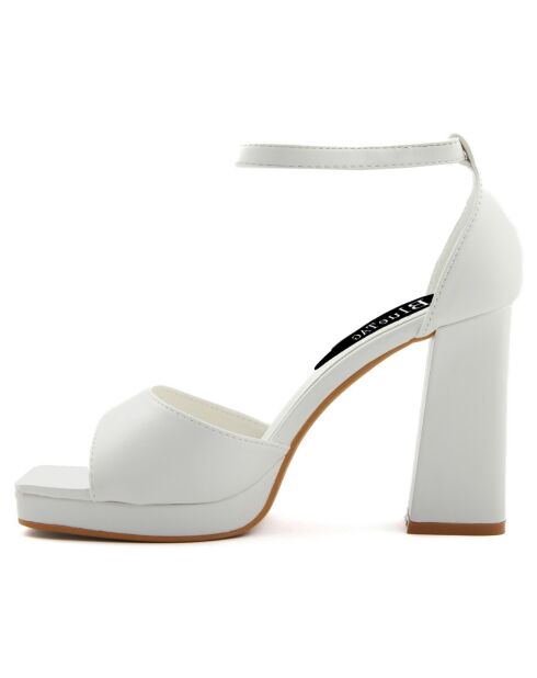 Sandales Pamela blanches - Talon 10 cm