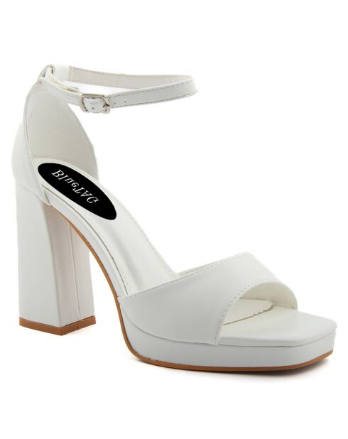 Sandales Pamela blanches - Talon 10 cm