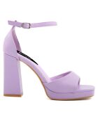 Sandales Pamela violettes - Talon 10 cm