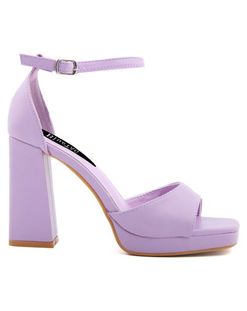 Sandales Pamela violettes - Talon 10 cm